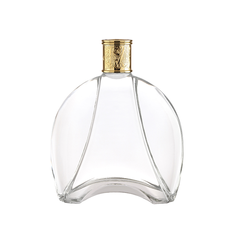 Hot Stamping Industrial Beverage Glass Bottle with Glass Stopper Cap