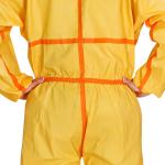 Nonwoven Chemical Nuclear Disposable Protection Coveralls Type 3 4 For Industry