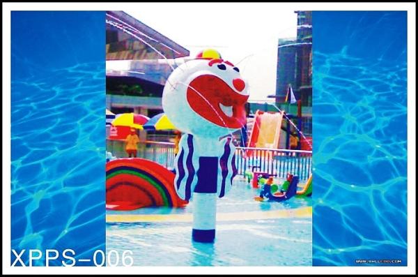 Fiberglass Clown Spray Park Equipment Aqua Play Station For 3 - 5 Persons for