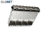 Custom 4 Ports Ganged Qsfp28 Cage Press Fit Mount SFP Plus Cages 2.05 Mm