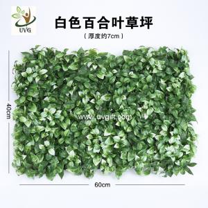 Wholesale UVG indoor landscaping garden synthetic grass with plastic leaves for christmas decoration GRS27 from china suppliers