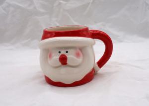 Wholesale Holiday Christmas Ceramic Santa Face Mugs , 3D Strong Dolomite Coffee Mug from china suppliers