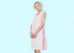 Round Neck Pure Cotton Sleeveless Nightdress With Lace Trim Pink Small Rose