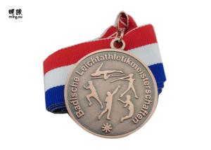 Wholesale Personalise Design Round Custom Award Medals Zinc Alloy Material Red Color Plating from china suppliers