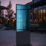 89 Visual Angle Floor Standing Digital Signage 1920 X 1080 Resolution 65''
