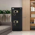 H1200mm Dual Alarm Double Door House Safe Box Biometric Safe Box Black