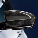 Black Door Mirror Covers Carbon Fiber Side Cap Rear View Replacement For BMW M2
