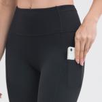 Women Buttery Soft Yoga Leggings With Drop In Side Pockets Gym Fitness Tights