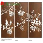 Home Decoration Laser Cut Corten Steel Decorative Panels 800*800mm