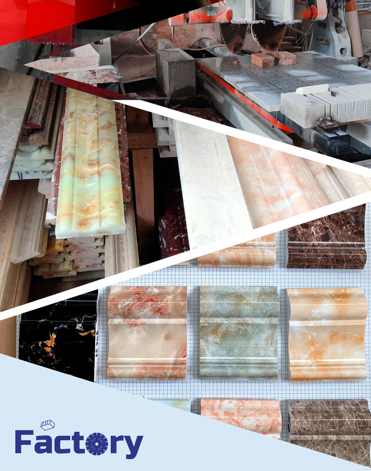 Red Marble Granite Linear Baluster Railing Skirting Cutting CNC Stone Profiling Machinery