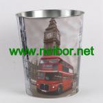 London Bus big ben telephone booth design metal tin storage bucket storage