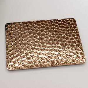 Wholesale Rose Gold Honeycomb Stamped Stainless Steel Plate Wall Decorateive Sheet from china suppliers