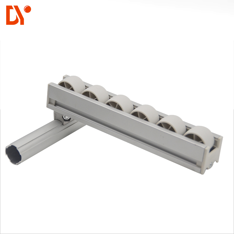 Aluminum Alloy Frame Roller Track Hardware With Plastic Roller Wheel 4 Meter