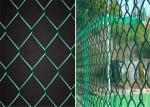 9 Gauge Green diamond hole shapePVC Coated Chain Link Fence for Park