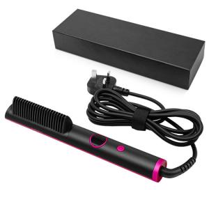 Wholesale OEM / ODM Customized Electric Hair Brush Portable Ceramic Hair Straightening Brush from china suppliers