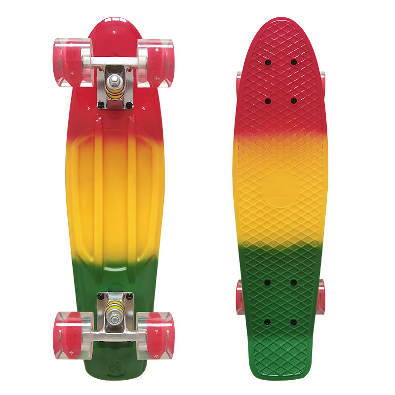 22inch Cute Penny Skateboards 3 Colors Rainbow Deck For Girls Beginners