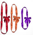 3Inch Personalized Tie satin ribbon bow , Floral , Elastic , twist tie gift bow