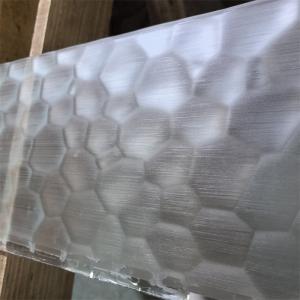 Wholesale Water Cube Patterned Textured Partition Tempered Art Glass Low Iron Brushed Acid Etched Glass from china suppliers