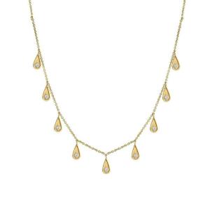 Wholesale Handmade White Cubic Zircon Teardrop Necklaces for Women Jewelry from china suppliers