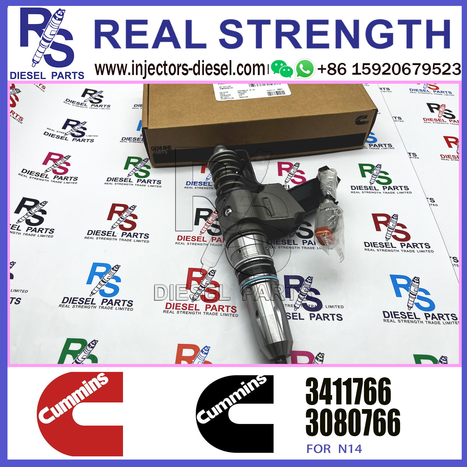 3411765 Diesel N14 Common Rail Fuel Injector 3411766 3652541 3411767 3652542