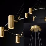 Minimalist Chandeliers Gold LED Black Ring Living Room Dining Lighting circular