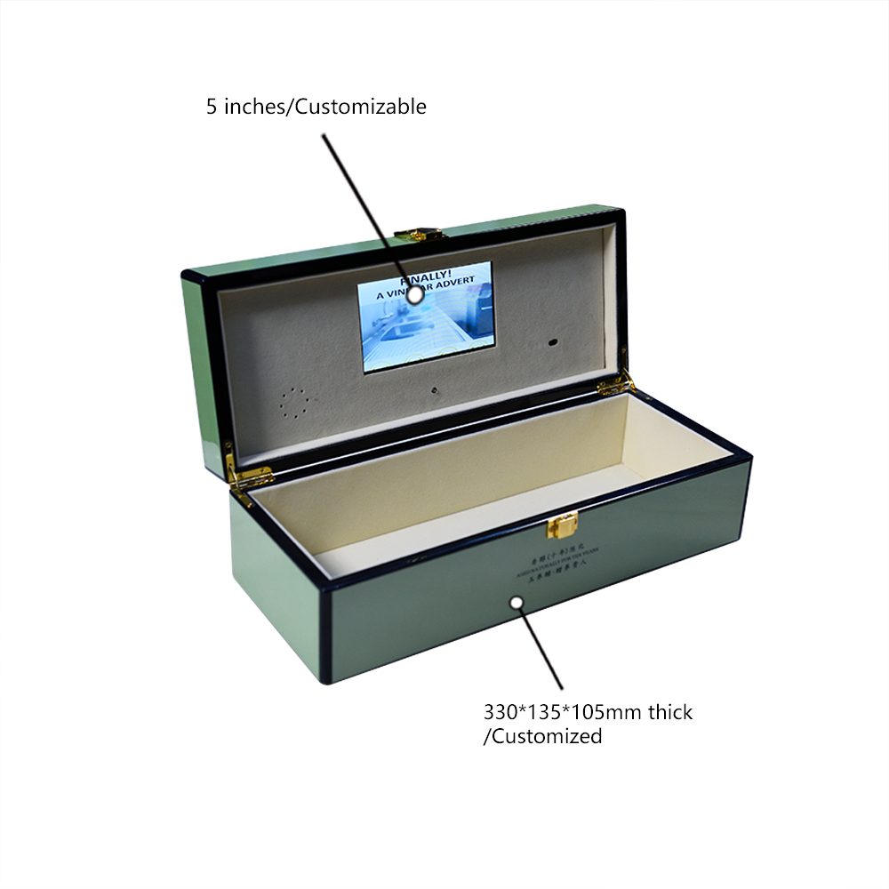 7 Inch Display Video Brochure Box Lcd Packaging For Wine Brand