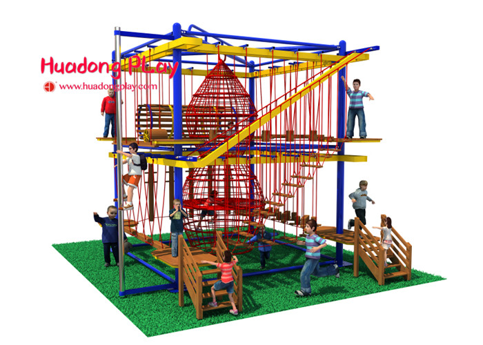 Customized Kids Indoor Playground Safety Rope Course Adventure 1180*970*560cm