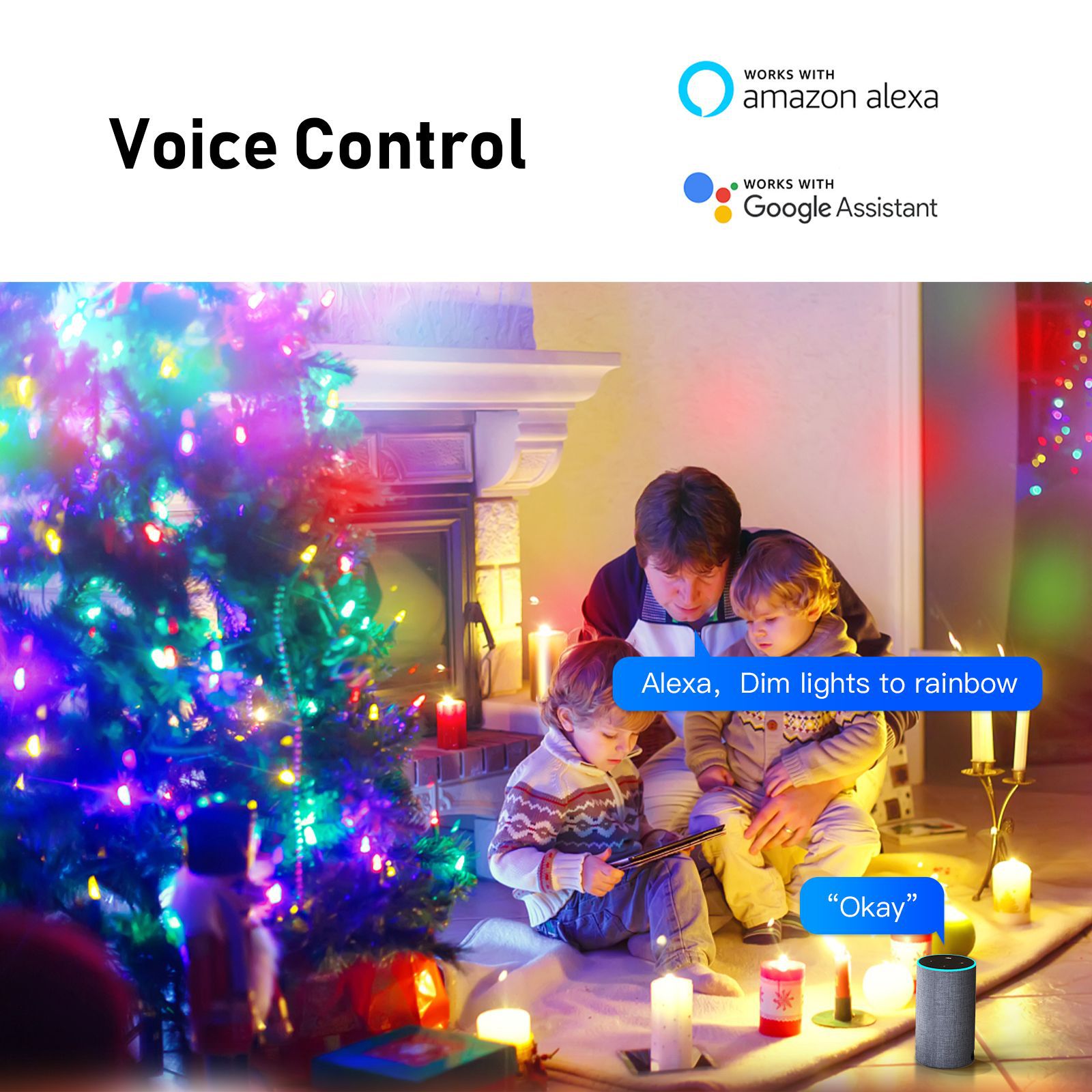 LED String Light Outdoor Waterproof Fairy Lights Smart LED Garden Light for Decoration WiFi Bluetooth Work With Alexa & Google