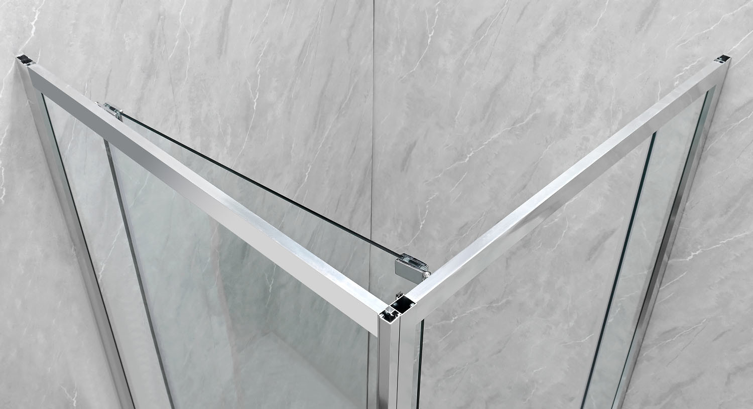 900x900 Shower Enclosure 6/8mm Tempered Glass And Alum Frame With Chromed For Stylish