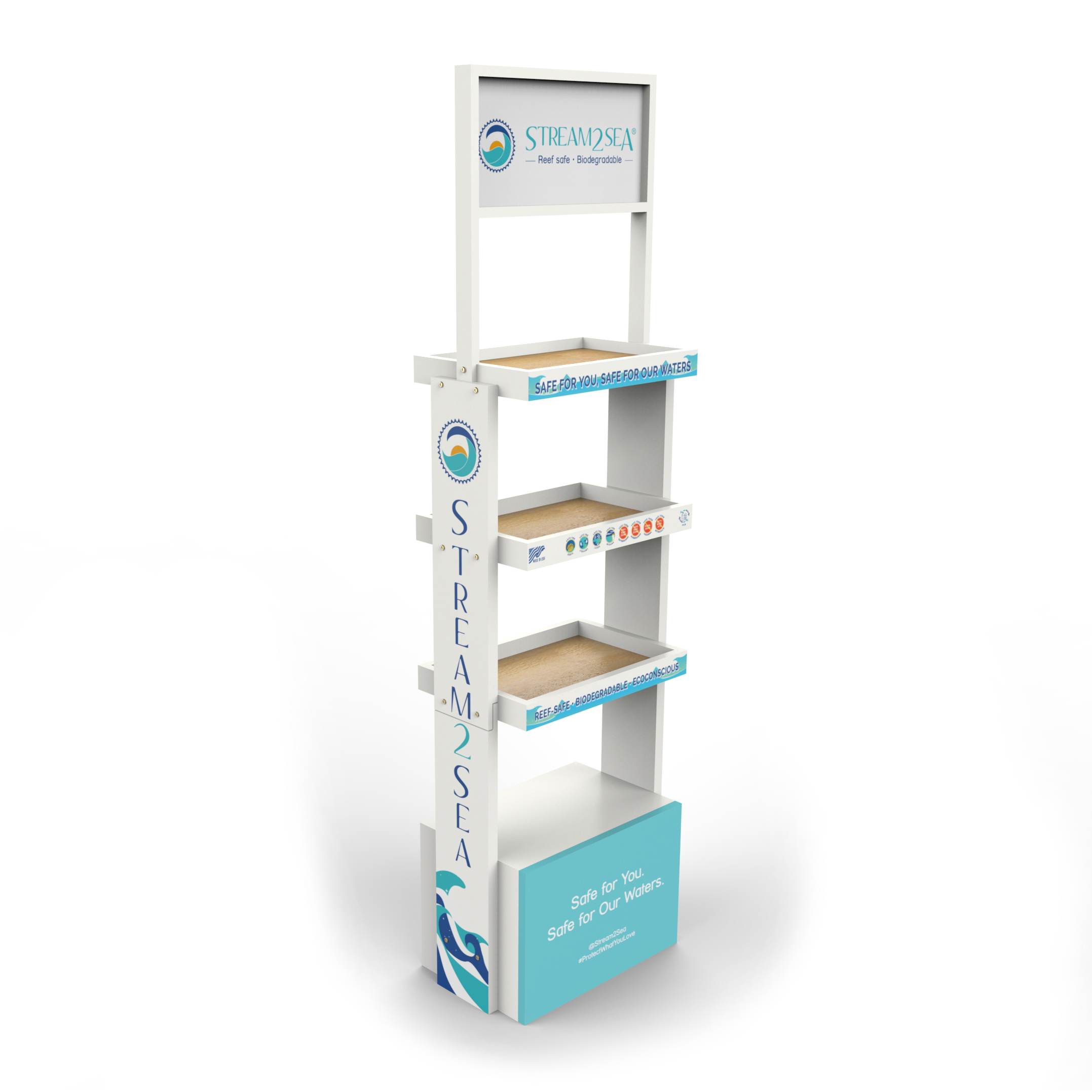 Custom Logo Cosmetic Display Stand Skin Care Acrylic Makeup Display Stand