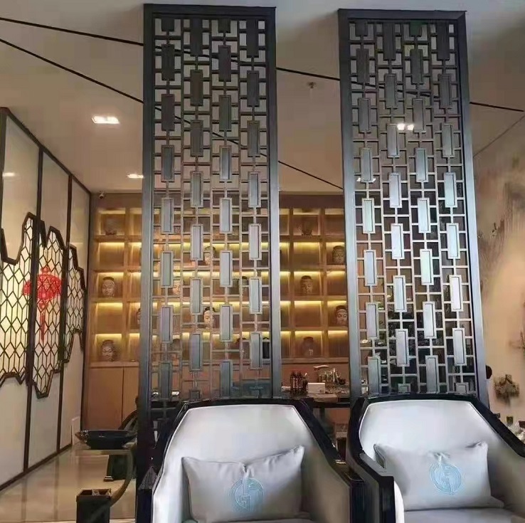 Chinese style metal folding room dividers partitions screen portable