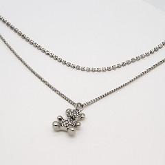 Wholesale Charm Choker Necklace Set Diamond Silver Chain Necklace 44mm - 47mm For Men from china suppliers