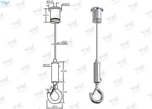 Wholesale 0.05 ″Stainless Steel Light Fitting Suspension Kits With Cable Gripper Hook from china suppliers