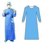 SMS Non Woven Disposable Surgical Gown Blue Color OEM For Protection