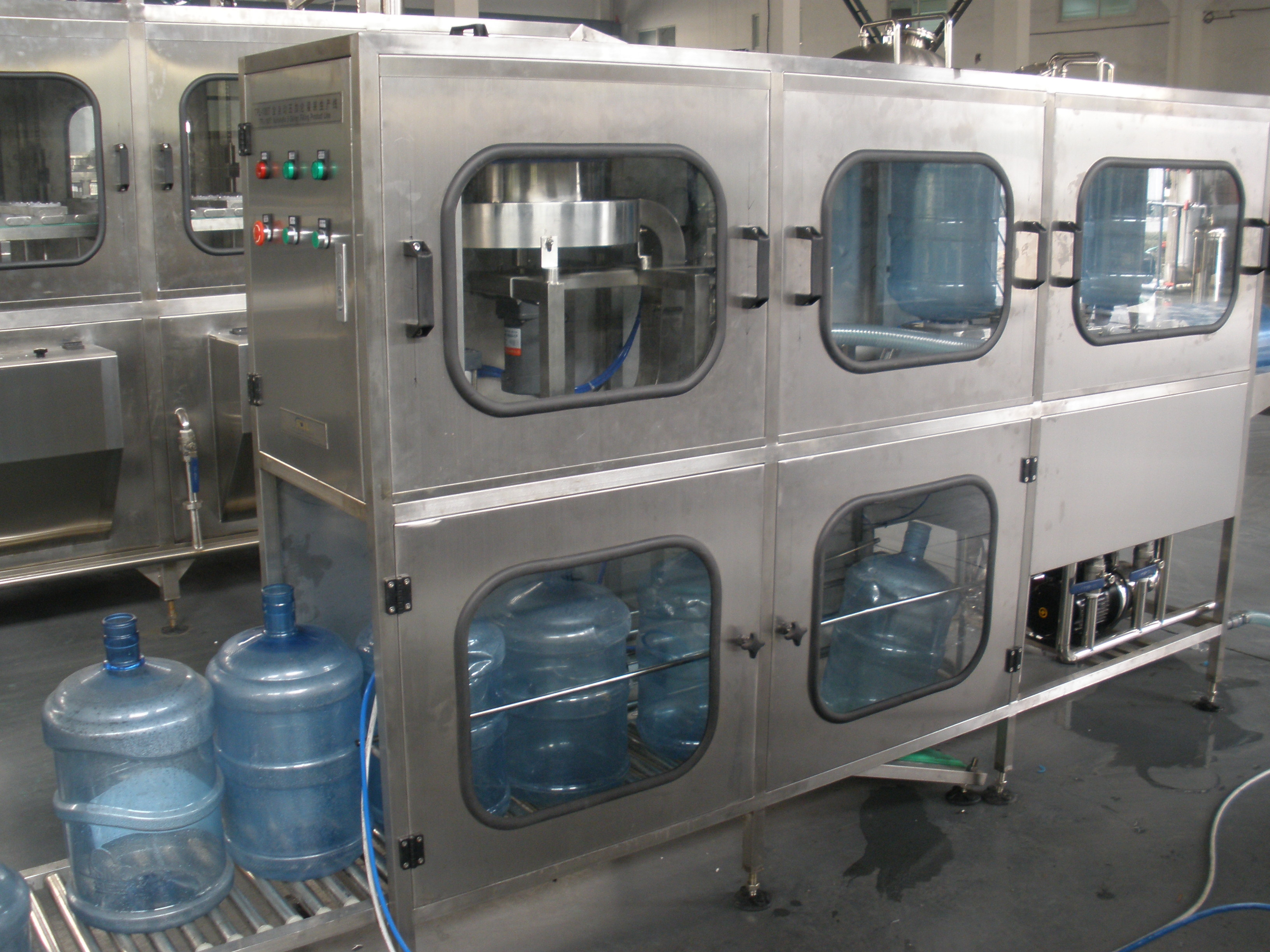 Full - Automatic Barreled Drinking Water Production Line For 3 Gallon 5 Gallon Bottle