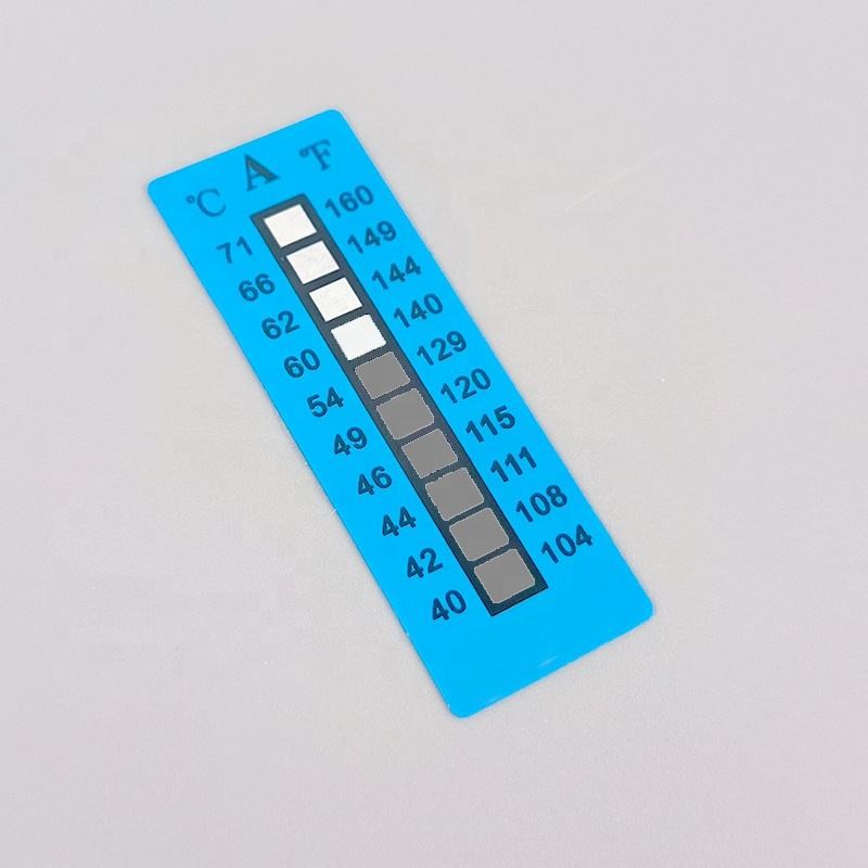 Irreversible 40-71℃ 104-160℉ 10 Level High Temperature Sensitive Labels