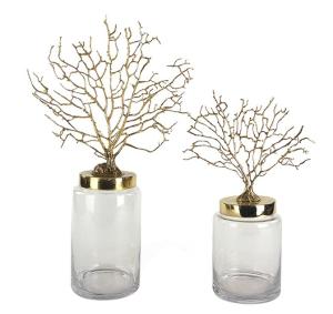 Wholesale Household Decorative Metal Glass ODM Handcraft Storage Pot Decorative Arts and Crafts from china suppliers
