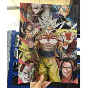 Wholesale Triple Transition Flip Anime Poster 11''X17'' Dragon Ball Z Anime 3D Posters For Home Decoration from china suppliers