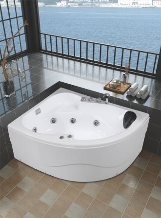 Corner Whirlpool Shower Bathtubs Bubble Massage Triangle Air Jet Whirlpool