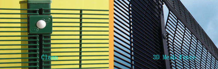 80x80mm Post Green Powder Coated 2.5x2.0m 358 Security Fencing