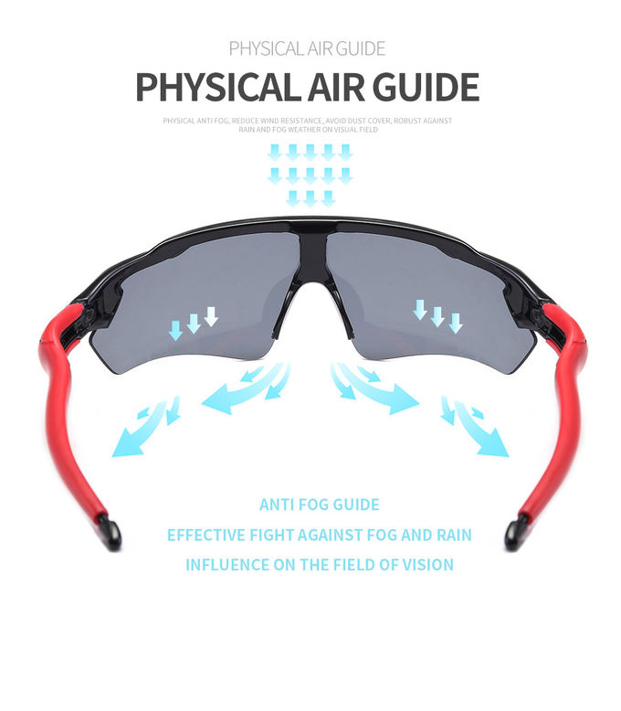 Outside Cycling Explosion Proof Bicycle 139MM Sports Sunglasses BSCI