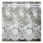 Wedding Floral Eyelash Lace Trim , Eyelash Lace Fabric Wholesale UL Tested