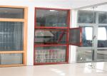 Red Aluminium Frame Fixed Glass Window , Residential Aluminum Windows