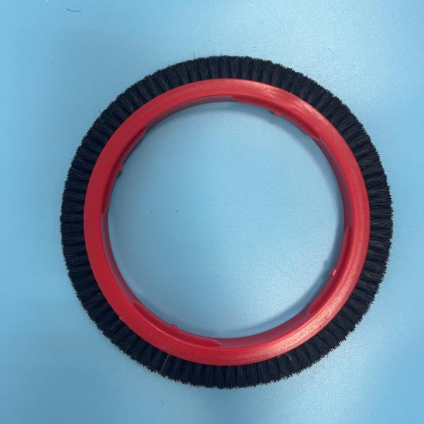 Monforts Stenter Machine Parts Red Body Brush Wheel Black Nylon Hair 220*167