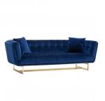 Luxury Furniture Stainless Steel Lounge Sofa For Living Room