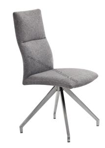 Wholesale Decorative Luxury Upholstered Dining Chairs Brushed Leg High Density Spong from china suppliers