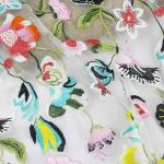 3d French Net Embroidery Mesh Lace Fabric Tulle Poly Milk Silk For Clothing