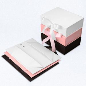 Wholesale Gold Foil Folding Paper Box Cardboard Magnetic Gift Box With Ribbon from china suppliers