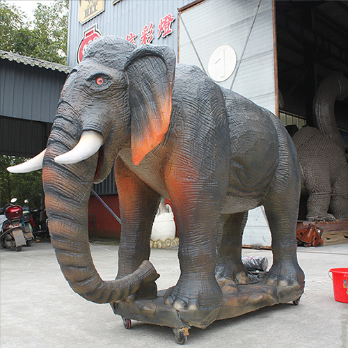 Amusement Park Life Size Realistic Animatronic Elephant Simulated Animal Model