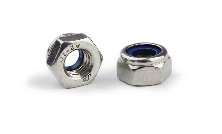 Direct Zinc Yellow-Chromate Plated DIN982 Hexagon Back Nuts with Nylon Self Lock Nuts